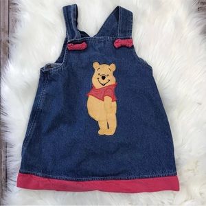 Vintage 90’s Disney Winnie The Pooh Overall Dress